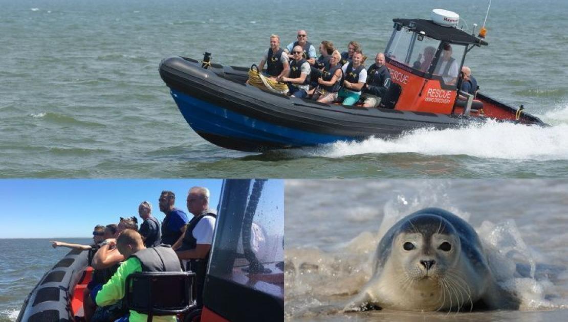 avontuurlijke vaartocht op de Waddenzee bij waddenweiland Schiermonnikoog